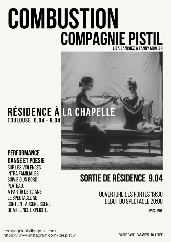 COMBUSTION de la compagnie PISTIL